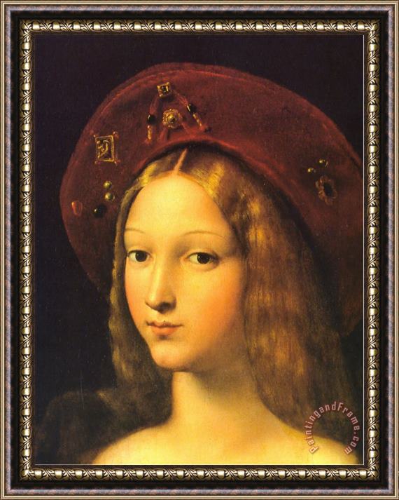Raphael Joanna of Aragon [detail] Framed Print